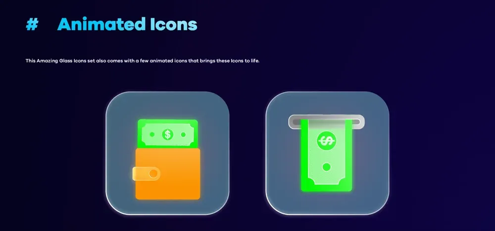 Icons Glassmorphism 3