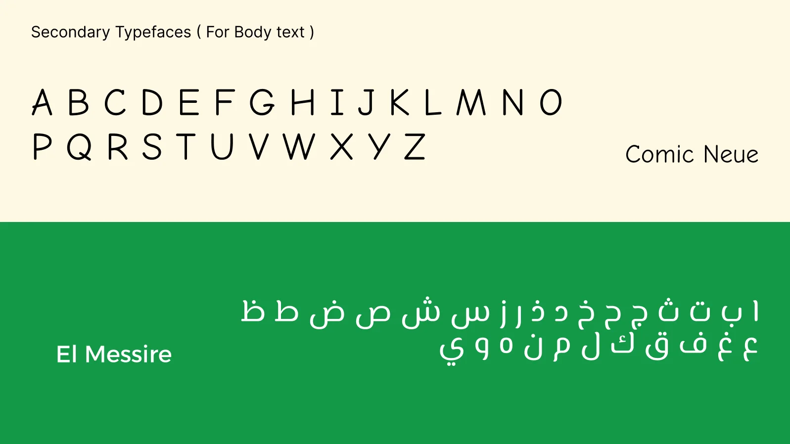 Funday Secondary typefaces