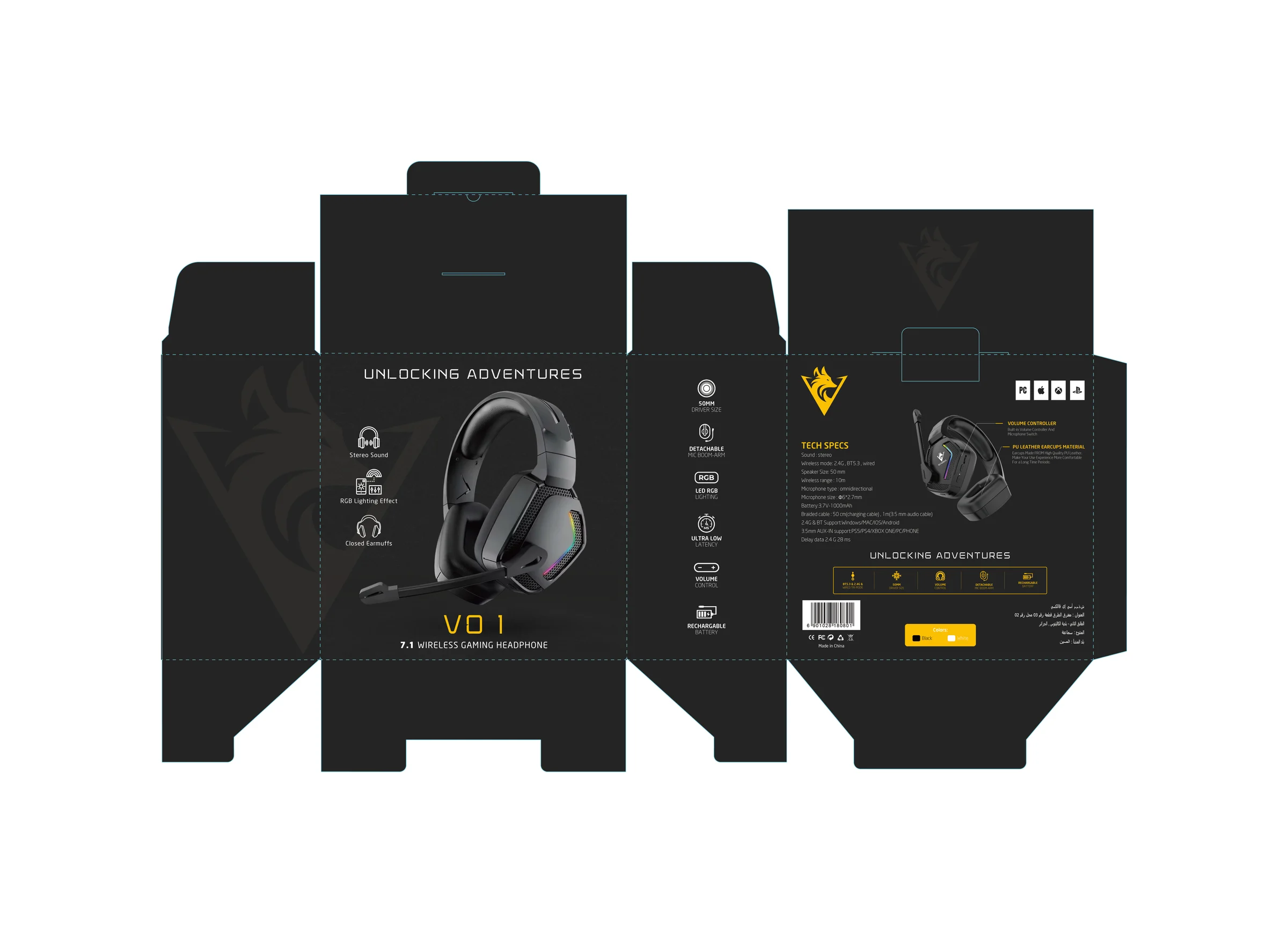 Consumer Electronics: Headset packaging: print-ready artwork