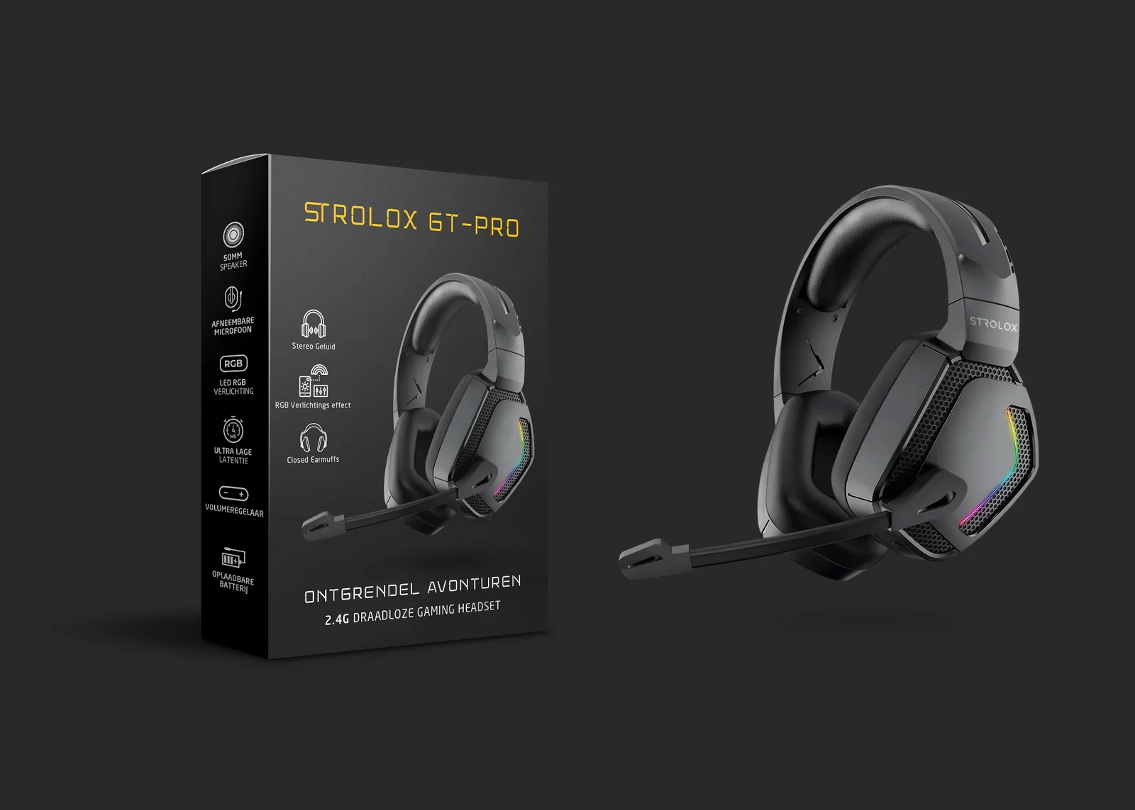 Consumer Electronics: Gaming headset packaging: localized
