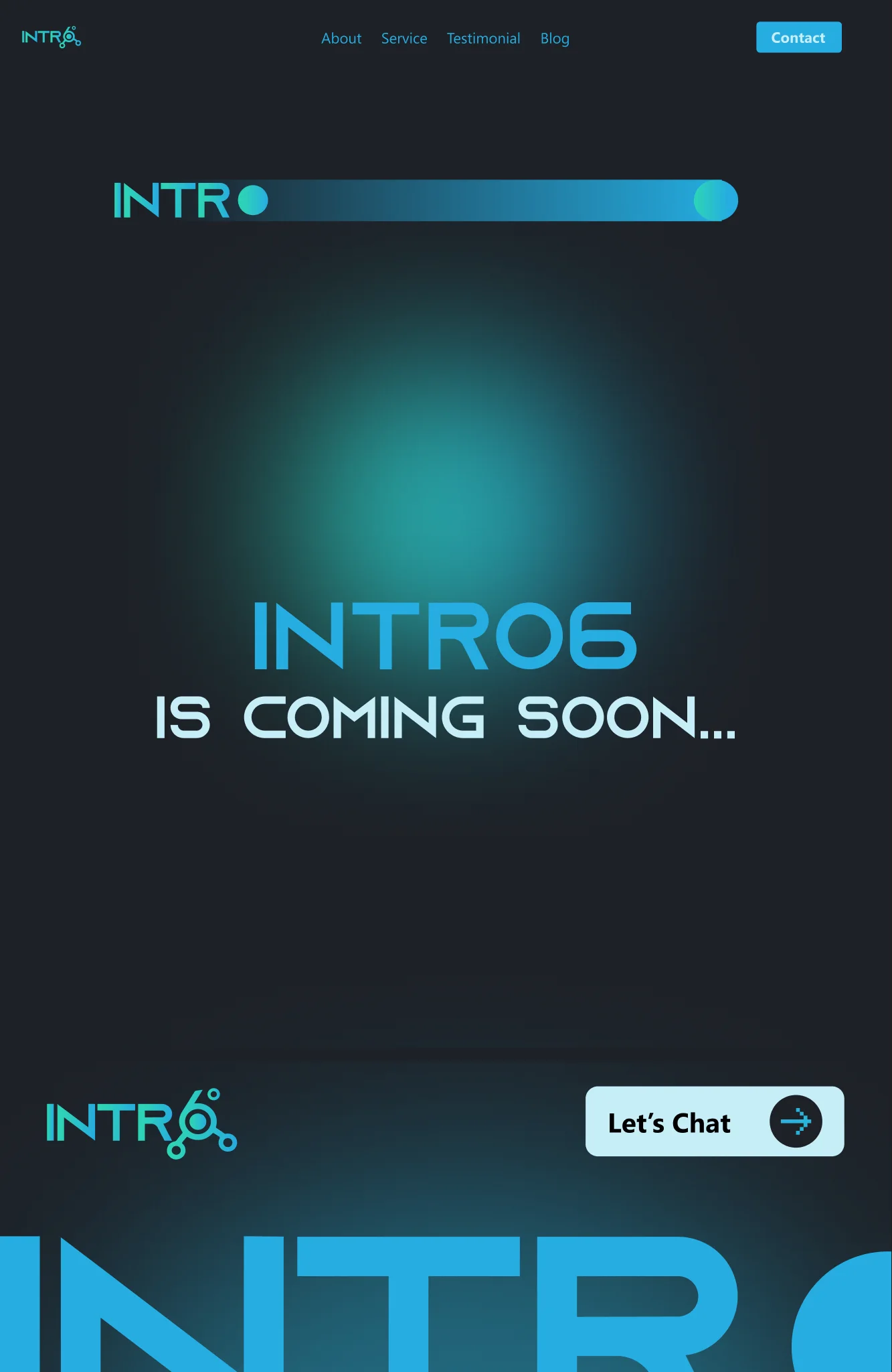Intro 6 Coming soon, dark