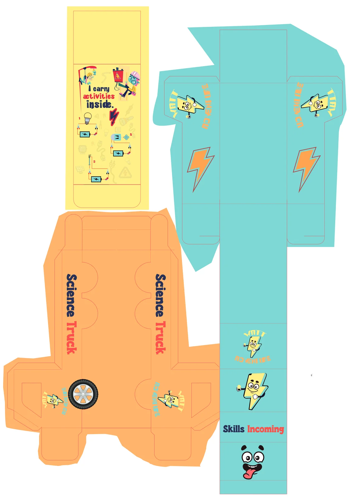 Science Kit Box: Kit box dieline