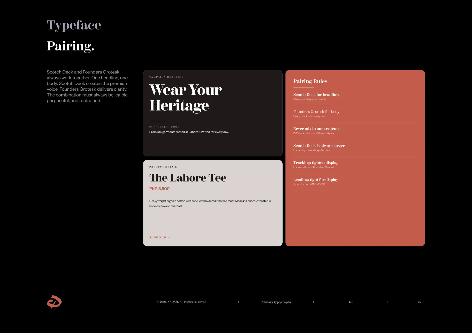 Naqsh Typeface pairing