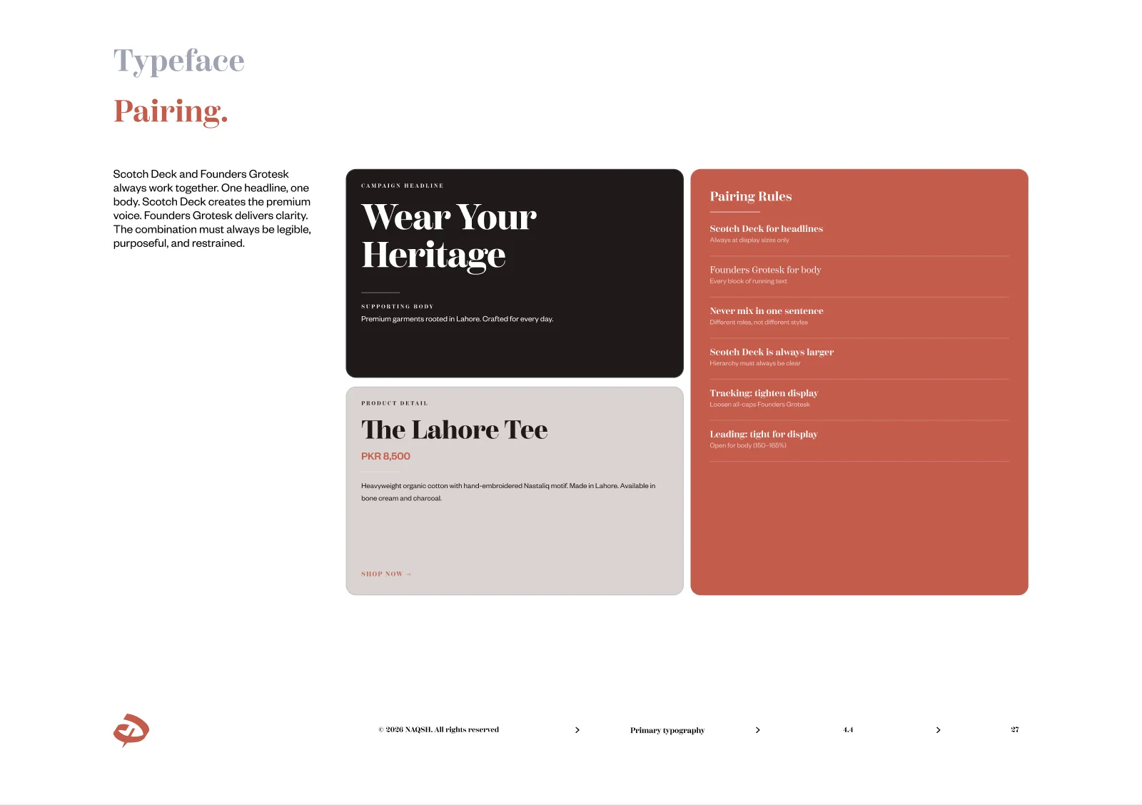 Naqsh Typeface pairing