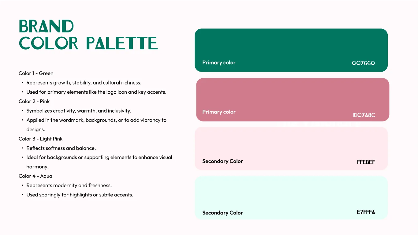 Nurish Brand colour palette