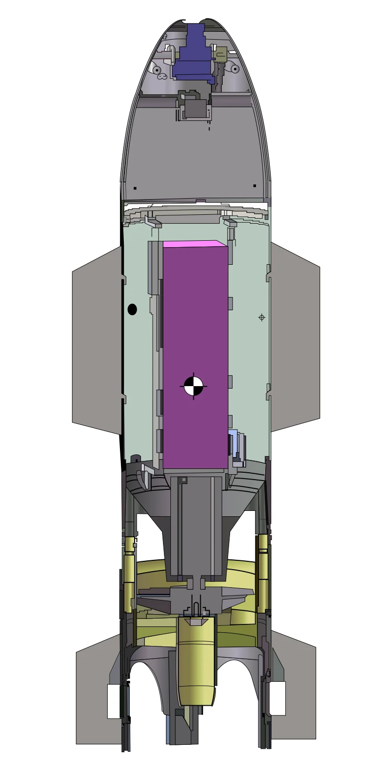Technical Illustrations Rocket: cutaway